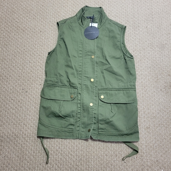 Harlowe & Graham Army Green Utility Vest - Picture 1 of 4